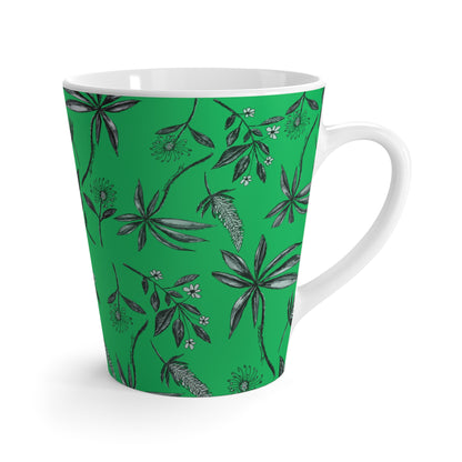 Green Latte Mug - Singapore Botanics Print by Malik & Wolff - Unique Home Addition, Gift Set, Customizable, Color Options, Coffee Lover Gift