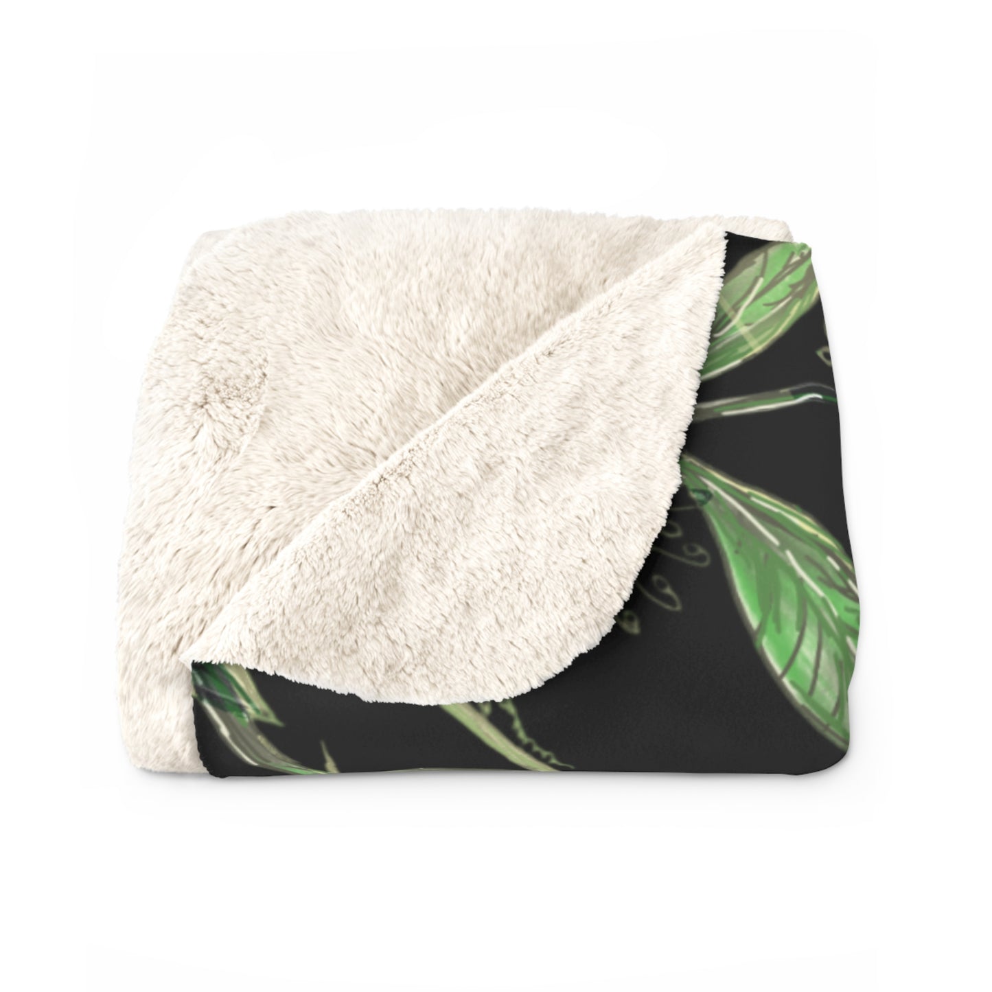 SINGAPORE BOTANICS Sherpa Fleece Blanket - Cozy Floral Throw for Home Decor & Gift Giving