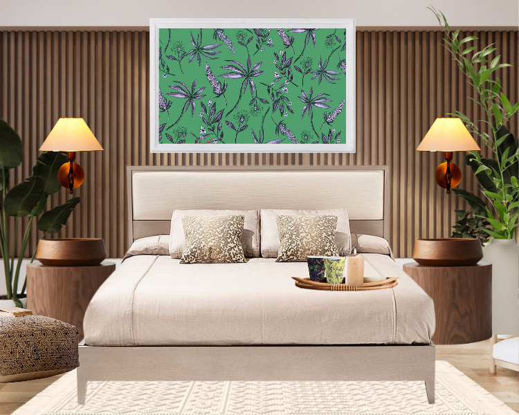 High Quality Canvas Wraps Framed Wall Art - Singapore Botanic Print 2025